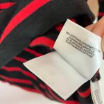Jones New York | Black Red Stripe 3/4 Sleeve Tee Shirt Cotton Womens Large Photo 2