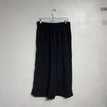 Maison Jules  Black Wide Leg Tie Front Capri Pants Sz L Photo 8