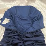 Disney Kirstie Kelly Ruched Mini Dress Satin Blue Strapless 6 Y2K Cocktail Chic Photo 11