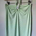 Princess Polly Princes Polly Green Ribbed Halter Dress Size 6 Photo 2