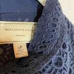 Anthropologie  Moulinette Souers Ashbury Dress Corduroy Floral Crotchet Neckline Photo 5