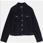 ZARA  Black Denim Jacket Photo 8