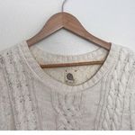 Anthropologie Lilka Cream Thick Cable Knit Duxbury Sweater Dress M Aztec Layered Photo 2