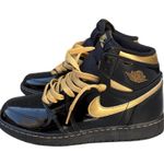 Jordan Air 1 Retro High OG Black Metallic Gold Sneakers Shoes Photo 0