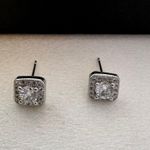 6mm CZ Stud Earrings for Men Women,Streetwear Punk Hip Hop Unisex Style Silver Photo 0