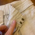 Nicole Miller  Trousers 10 Cream/Khaki Relaxed Fit 100%Linen Pockets Photo 3