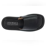 Journee Collection  Denrie Platform Chunky Black‎ Sandal Size 9 Photo 9