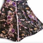 Mixit  Skirt Size 4 Black Purple Pink Floral Print Asymmetrical Hem Midi Photo 4
