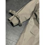 John Weitz Trench Coat Womens Size 14 Beige 90s Shoulder Pads Tan Photo 2