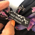 Free People  Black Purple Floral Print Sleeveless Mini Dress Womens S Photo 7