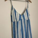 CP Shades CP Shade Free People Isabella Stripe Linen Maxi Dress Blue White Size XS Womens Photo 6