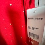 Rebecca Malone  Women's  Embellished Sleeveless Red Blouse Sz L Photo 6