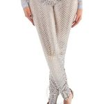 Burberry  Bobbie Silver Studded High Waisted Skinny Legging Pants Size 6 Photo 1