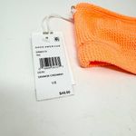 Good American Women Orange Cream Crinkle Basic Bandeau Bikini Top Size 1/2 S/M Photo 2