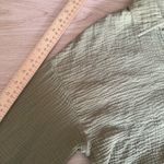 Altar'd State Small/Medium Olive Green Gauze Like Button Sleeve Shirt Fall Relax Photo 6