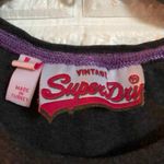 Superdry Vintage  Osaka Japan #6 glitter purple camo tee Women's juniors Size L Photo 3