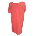 LL Bean Size XL Reg Supima Cotton T Shirt Dress Short Sleeve Coral Pink Photo 1