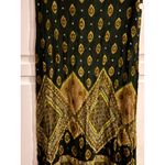 LA CERA Women Medium Green Rayon Paisley Print Sleeveless Midi Dress Buttons Gold Size undefined Photo 1