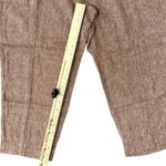Ellen Tracy Brown Linen Rayon Blend Slash Pockets Mid Rise Capri Pants size M Photo 5