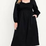 Old Navy  Womens 3X Black Dress Long‎ Sleeve Smocked Square Neck Casual Photo 0