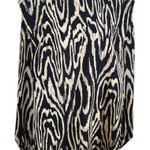 Who What Wear  Cream and Black Graphic Print Blouse with Full Sleeves Size Small Photo 0