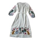 BODEN Embroidered White Linen Tassel Midi Dress Tropical Resort Beach 4 US $298‎ Photo 8