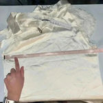 NWT Nicole Miller Satin Shirt with Lace Detail Size M A56 White Size M Photo 6