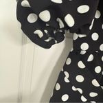 River Island  Black And White Polka Dot Belted‎ Dress Size 6 Photo 6