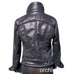 Cache Black Shearling Moto Lined Jacket Front Zipper Sleeve Zippers New NWT $268 Photo 7