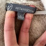 Wit & Wisdom Fringe Yoke Cardigan in Heather Oatmeal Size Large NWT Photo 4