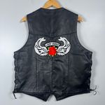 Yukon Jack Leather Lady Rider leather lace up side vest size XL Black Photo 0