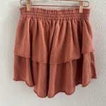 Aerie Sweatshirt Distressed Mini Skirt Boho Burnt Orange Tiered Beachy Coastal S Photo 1