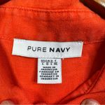 Pure Navy Linen Sleeveless Midi Dress Size Large Orange Photo 2