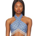 Beach Riot x REVOLVE Jessica Bikini Top in Denim Photo 0