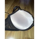 Victoria's Secret  34DDD‎ Very Sexy Push Up black Lace floral bra Leather Photo 4