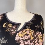 Little Journeys Chicago Womens Luna Top Shirt Size M Boho Floral Jersey Cotton Size M Photo 2