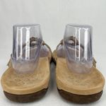 Vionic Ricci Orthotic Leather Thong Sandals 10 Gold Photo 6