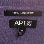 Apt. 9 Women's 100% Cashmere Sweater  Size Medium Argyle Purple Gray Soft Photo 5