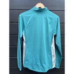 The North Face Pullover Womens Medium 1/4 Zip Running Training Shirt Teal Blue Photo 1