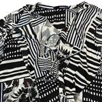 DENIM 24/7 blouse top shirt tunic black white high low size 18W Photo 4