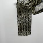 Unbranded Italy Leopard Print Long Scarf Rectangle Satin Polyester Black Photo 6