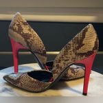 Guess Brown Gray & Pink Accent Snakeskin Dorsey Stilettos Heels Sz 9M Photo 6