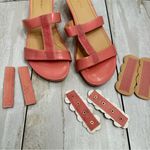 Comfortview  Coral Sandals Convertible Top Design Floral Art Deco Studded Summer Photo 3