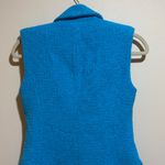 ZARA  Blue Tweed Waistcoat Blazer Vest Mini Dress Size Small Blogger Favorite Photo 14