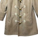 CHAPS ‎ Women's Faux Suede Coat Jacket Toggle Front Sherpa Collar Beige Mobwife Photo 1