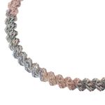 Twisted Rope Italian Bracelet 925 MILOR Made in Italy Tricolor Photo 1