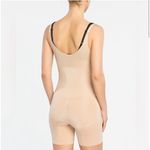 Spanx  Bodysuit Open Bust Mid Thigh Shapewear Slimming Thick Straps Tan Size XL Photo 1