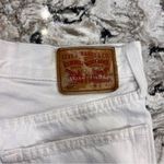Levi's White Distressed Jean Shorts Photo 3