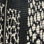 Parker Black White Animal Print Strapless Smocked Top Peplum Small Back Zip NWOT Photo 6