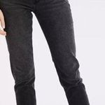 American Eagle  The Mom Jeans Black Tapered Stretch High Rise Women’s Size 00 R Photo 0